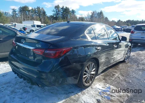 2018 Infiniti Q50 3.0T Luxe z USA, uszkodzony, nr VIN JN1EV7ARXJM437952